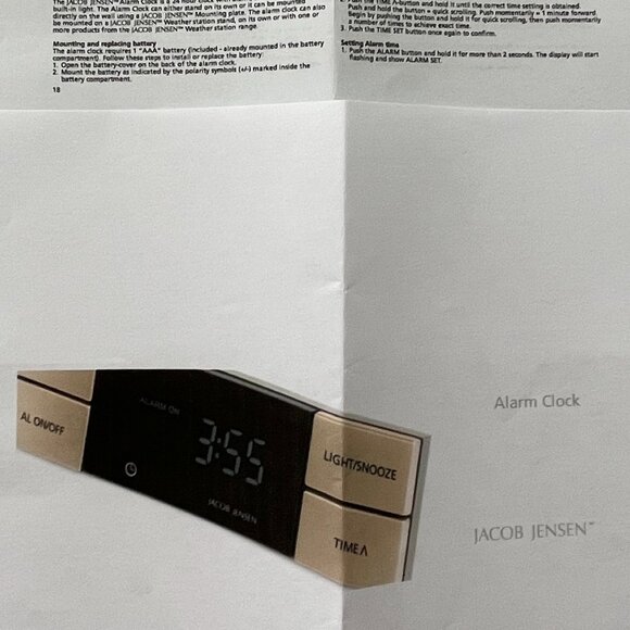 Travel Alarm Clock Jacob Jensen - Picture 4 of 4